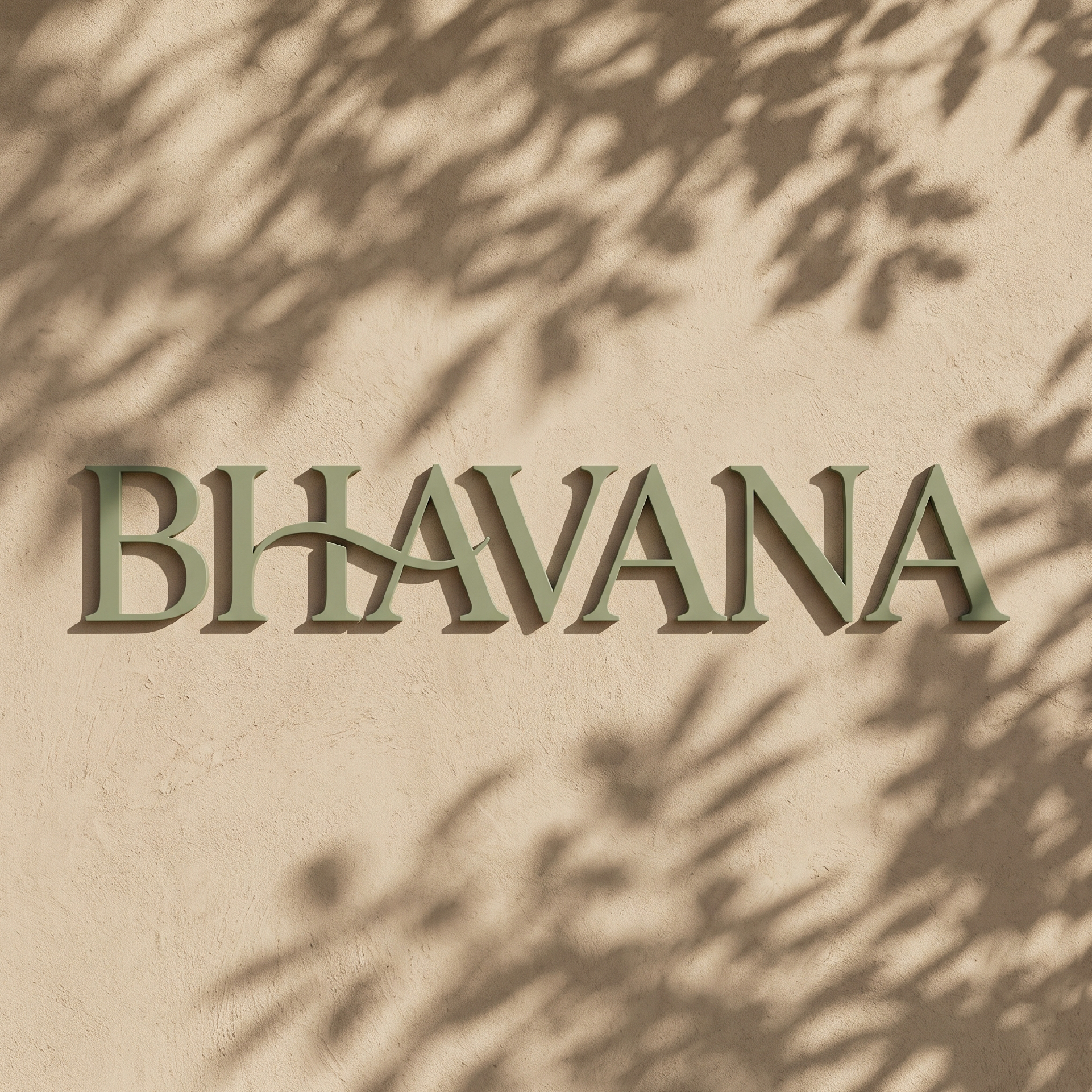 ภาพป้ายชื่อ BHAVANA บนผนัง