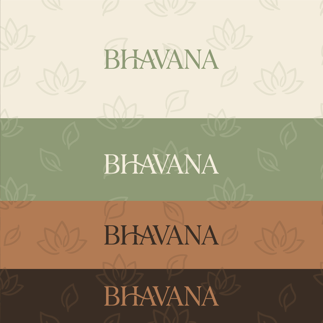 ภาพการใช้โลโก้และลวดลายดอกบัวของ BHAVANA